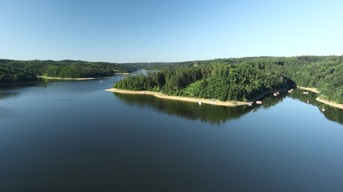 Wełtawa powyżej zapory Orlickiej
