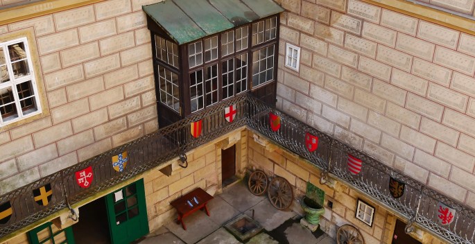 Zamek Houska - dziedziniec