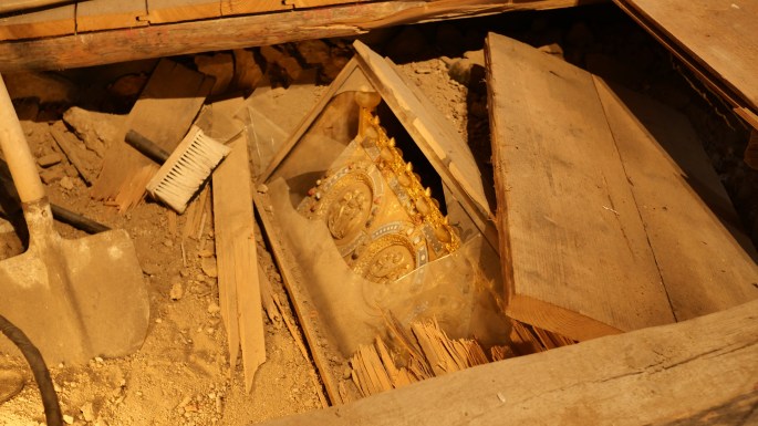 Becov nad Teplou -  zamek - miejsce ukrycia relikwiarza - rekonstrukcja